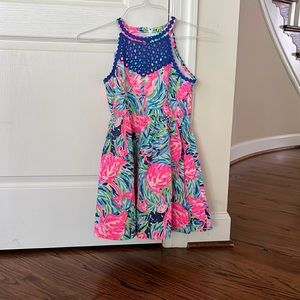 Kids dress, colors: green,blue,pink,fuchsia, from: Lilly Pulitzer, size:12